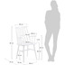 Nosh Tressia Stuhl mit Armlehnen DM und massives Kautschukholz wei lackiert