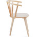 Nosh Trise Stuhl DM und massives Kautschukholz lackiert natur