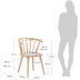 Nosh Trise Stuhl DM und massives Kautschukholz lackiert natur