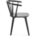 Nosh Trise Stuhl DM und massives Kautschukholz schwarz lackiert
