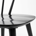 Nosh Trise Stuhl DM und massives Kautschukholz schwarz lackiert