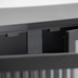 Nosh Trixie TV-Schrank 2 Tren aus Stahl mit schwarzem Finish 180 x 58 cm
