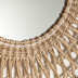 Nosh Verenade Spiegel aus Naturfasern mit natrlichem und weiem Finish  60 cm