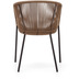 Nosh Yanet Stuhl aus Seil in Beige mit Beinen aus verzinktem Stahl 2er-Set