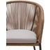 Nosh Yanet Stuhl aus Seil in Beige mit Beinen aus verzinktem Stahl