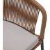 Nosh Yanet Stuhl aus Seil in Beige mit Beinen aus verzinktem Stahl