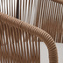 Nosh Yanet Stuhl aus Seil in Beige mit Beinen aus verzinktem Stahl 2er-Set