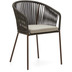 Nosh Yanet Stuhl aus Seil in Grn mit Beinen aus verzinktem Stahl 2er-Set