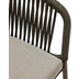 Nosh Yanet Stuhl aus Seil in Grn mit Beinen aus verzinktem Stahl
