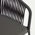 Nosh Yanet Stuhl aus Seil in Schwarz mit Beinen aus verzinktem Stahl 2er-Set