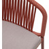 Nosh Yanet Stuhl aus Seil in Terrakotta mit Beinen aus verzinktem Stahl 2er-Set