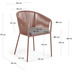 Nosh Yanet Stuhl aus Seil in Terrakotta mit Beinen aus verzinktem Stahl 2er-Set