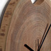 Nosh Yuliana runde Wanduhr aus massivem Akazienholz  30 x 35 cm