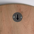 Nosh Zakie runde Wanduhr aus massivem Akazienholz naturbelassen  30 cm