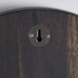 Nosh Zakie runde Wanduhr aus massivem Akazienholz schwarz lackiert  30 cm