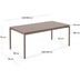 Nosh Zaltana ausziehbarer Outdoor-Tisch aus Aluminium mattbrauner 140 (200) x 90 cm