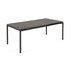 Nosh Zaltana ausziehbarer Outdoor-Tisch aus Aluminium mattschwarzer 140 (200) x 90 cm
