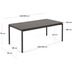 Nosh Zaltana ausziehbarer Outdoor-Tisch aus Aluminium mattschwarzer 140 (200) x 90 cm