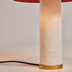 Nosh Zorione Tischlampe aus weiem Marmor und Metall mit braunem Finish
