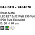 Nova Luce Deckenleuchte CALISTO E27 Messing