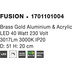 Nova Luce Deckenleuchte FUSION LED Messing Gold