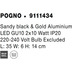 Nova Luce Deckenleuchte POGNO GU10 Schwarz, Gold