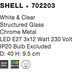 Nova Luce Deckenleuchte SHELL E27 Wei & Transparent