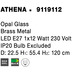 Nova Luce Pendelleuchte ATHENA E27 Opal & Messing