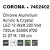 Nova Luce Pendelleuchte CORONA LED Kristall