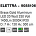 Nova Luce Pendelleuchte ELETTRA LED Messing Gold