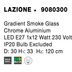 Nova Luce Pendelleuchte FICATO E27 Rauch & Chrome