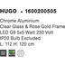 Nova Luce Pendelleuchte HUGO G9 Transparent & Ros Gold