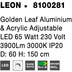 Nova Luce Pendelleuchte LEON LED Blattgold Optik