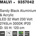 Nova Luce Pendelleuchte MALVI LED Schwarz matt
