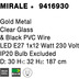 Nova Luce Pendelleuchte MIRALE E27 Transparent & Schwarz & Gold