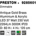 Nova Luce Pendelleuchte PRESTON LED Antikes Gold