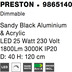 Nova Luce Pendelleuchte PRESTON LED Schwarz matt