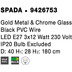 Nova Luce Pendelleuchte SPADA E27 Chrom & Gold