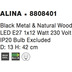 Nova Luce Tischleuchte ALINA E27 Holz & Schwarz