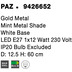 Nova Luce Tischleuchte PAZ E27 Gold, Mint, Wei