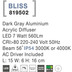 Nova Luce Wandleuchte BLISS LED fest verbaut Dunkel Grau