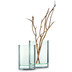 Philippi Decade Vase L Glas, Zinkdruckguss, verchromt, 35 cm