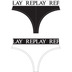 REPLAY LADY STRING Style 2 Stück waterfall pack black/white L