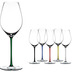 Riedel Fatto A Mano Champagne Wine Glas mit grnem Stiel