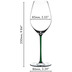 Riedel Fatto A Mano Champagne Wine Glas mit grnem Stiel