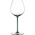 Riedel Fatto A Mano Old World Pinot Noir Glas mit grnem Stiel