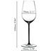 Riedel Fatto A Mano Riesling/Zinfandel Glas mit schwarzem Stiel