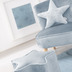 Roba Bundle „Lil Sofa” inkl. Kindersessel, Sternenhocker & Dekokissen Stern in hellblau/sky