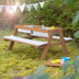 Roba Kindersitzgarnitur Outdoor+ mit Spielwannen & Sitzkissen, wetterfest, Massivholz, Matschtisch
