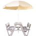 Roba Kindersitzgruppe PICKNICK for 4 Outdoor +, mit Lehne, mit Schirm Set